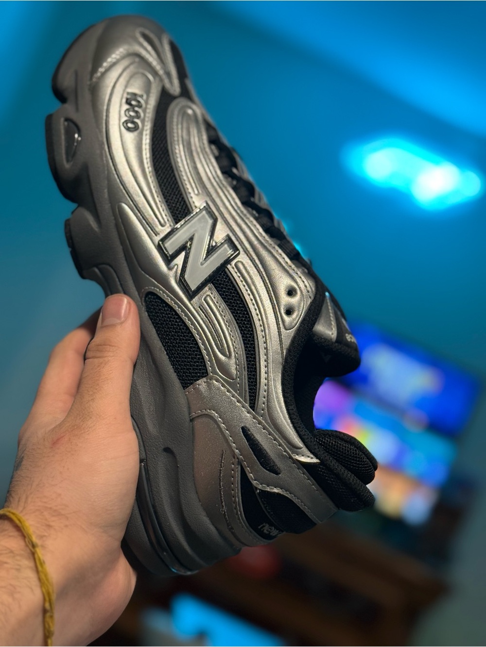 New Balance Men's 1000 Metallic Silver Running Shoe
